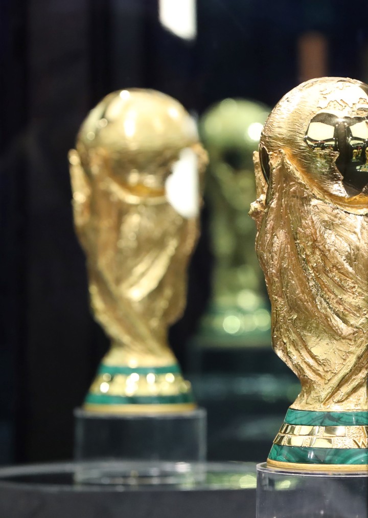 El trofeo del Mundial, el que todos quiere leventar (EFE).