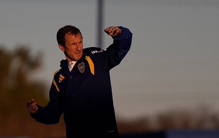 Arruabarrena y su primer partido oficial. 
(Prensa Boca) 