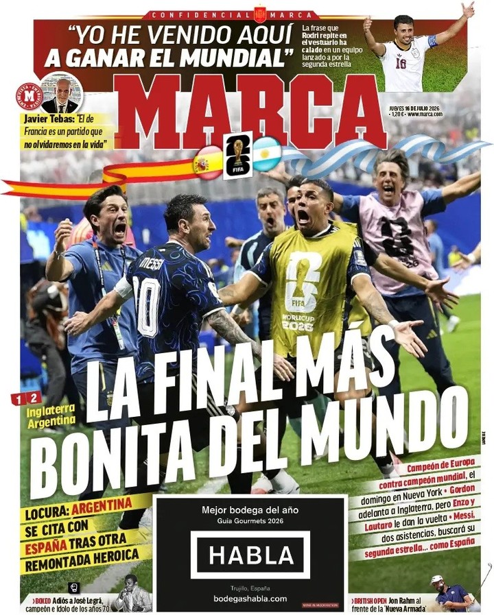 La tapa de Marca.