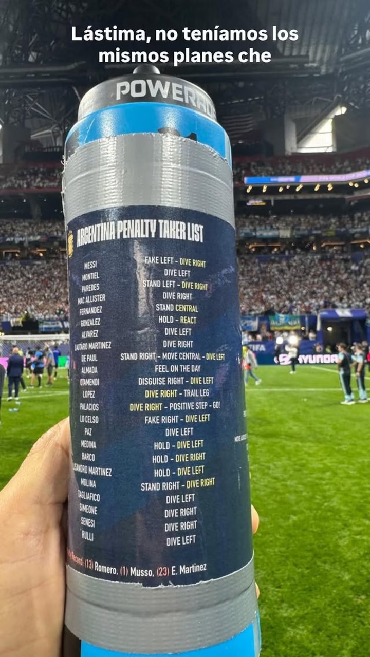 El posteo de Luis Martín con la botella de Pickford.