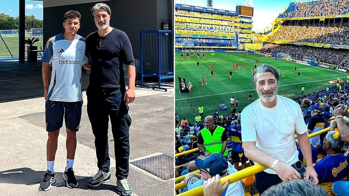 Murat Yakin visitó el predio de Boca y la Bombonera. (@swissnatimen)