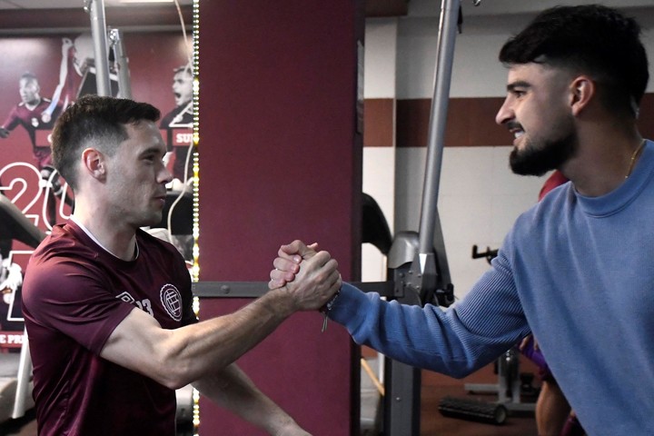 El Flaco López y su visita a Lanús vs San Lorenzo (@clublanus)