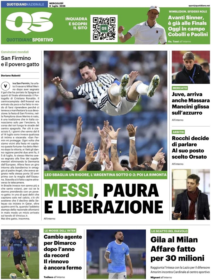 Quotodiano Sportive: Messi, Paura e Liberazione.