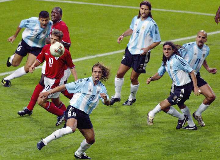 Argentina vs. Inglaterra en el Mundial 2002.