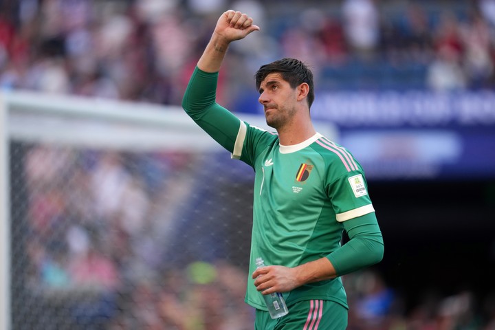 Courtois habló tras el triunfo de Bélgica (AP Photo).
