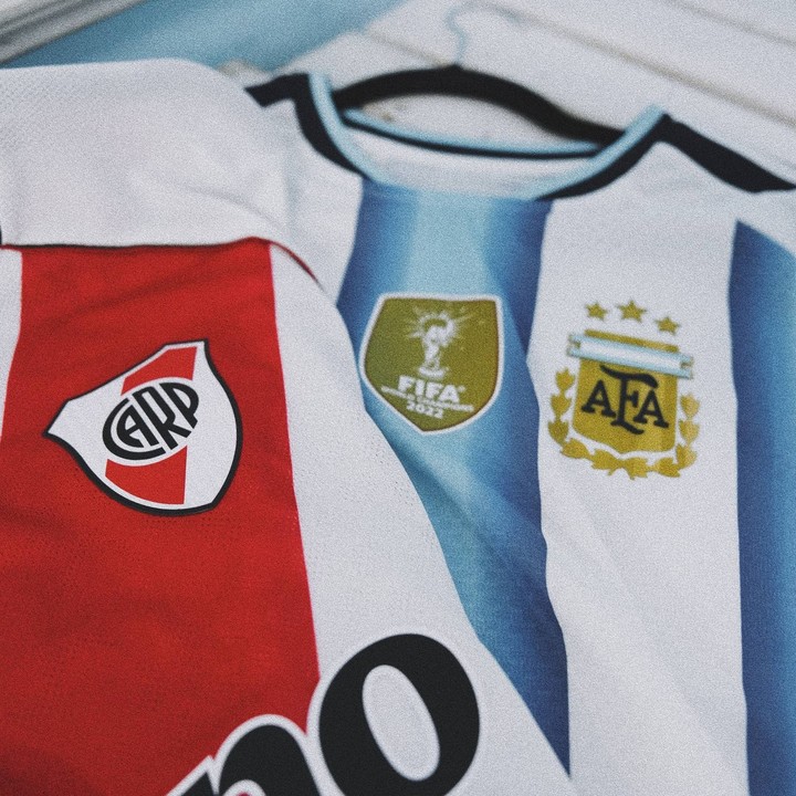 El apoyo de River a la Selección Argentina. Prensa Argentina.