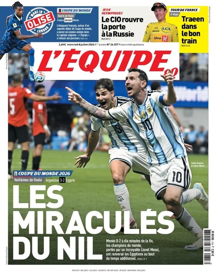 Tapa L'Equipe: Les Miracules du Nil.