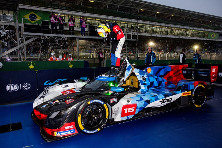El festejo de BMW en las 6 Horas de San Pablo. (WEC/Julien Delfosse/DPPI)