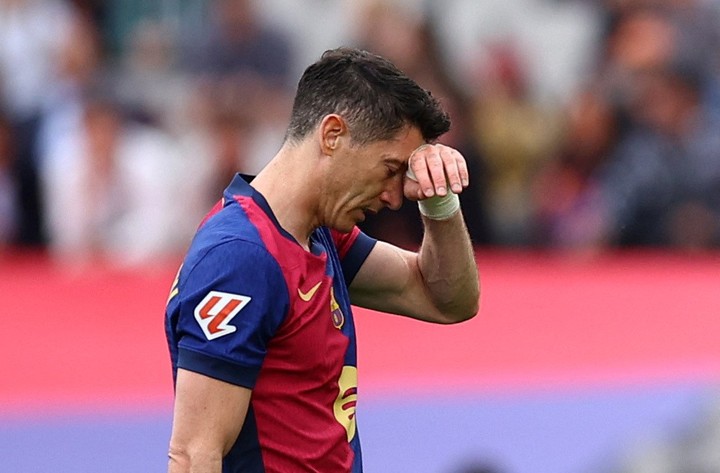 Lewandowski no pudo oficializar su debut en la liga estadounidense. (REUTERS)