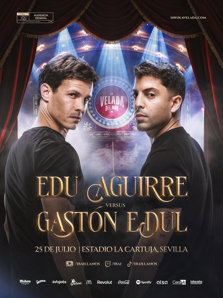 El posteo que anuncia la pelea entre Edu Aguirre y Gastón Edul en La Velada del Año VI.
(@losamigosdeedutv en IG).