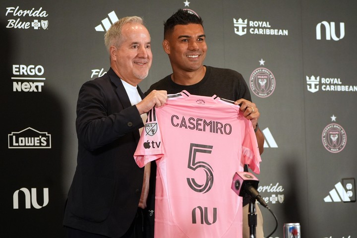 Casemiro y Jorge Mas en el Inter Miami. 
