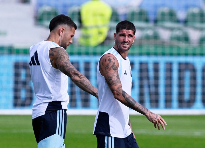 De Paul y Otamendi en la Selección. 