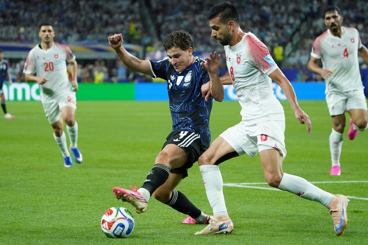 Julián, uno de los delanteros de Scaloni en el Mundial (Foto: Juano Tesone).