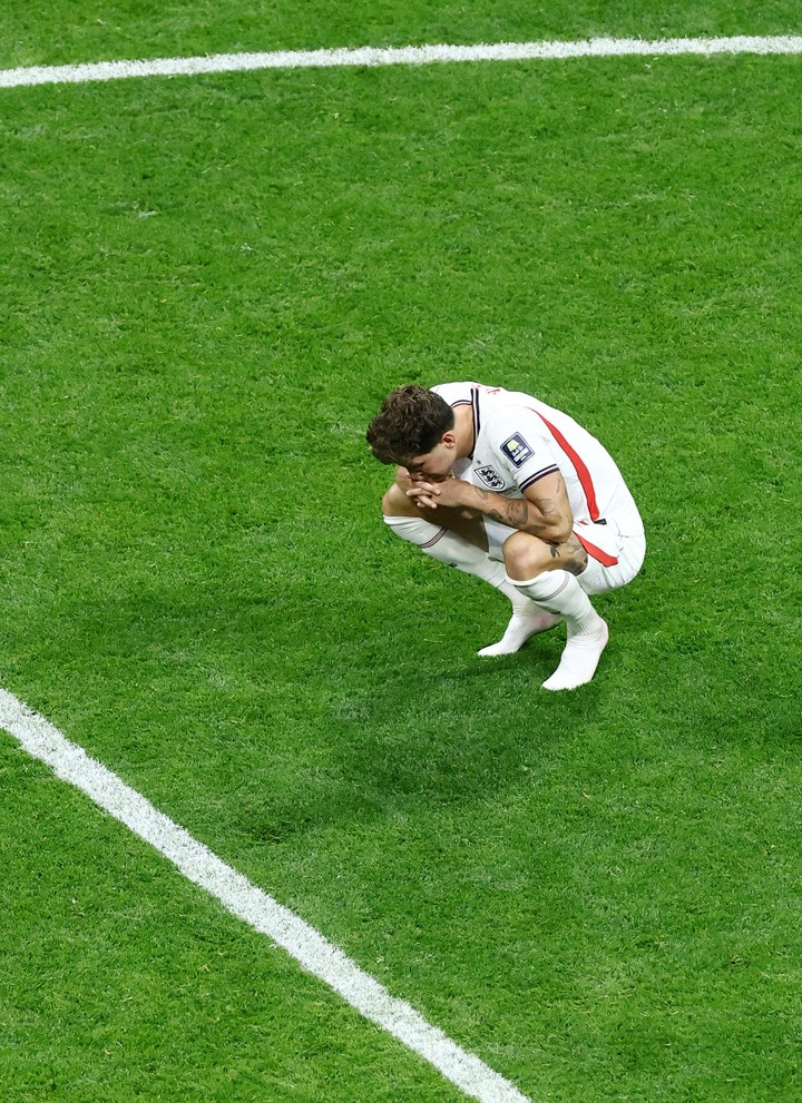 El lamento de Stones al quedar eliminado contra Argentina. (REUTERS/Lee Smith)