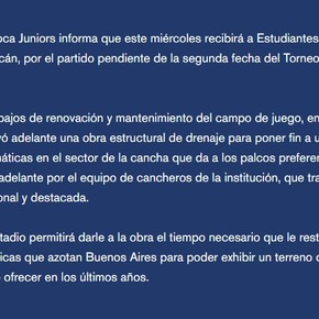 Comunicado de Boca: explicó por qué deja la Bombonera y confirmó la mudanza al Ducó