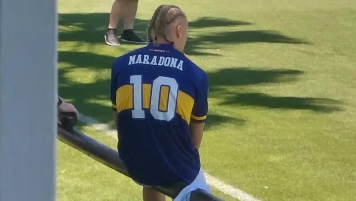 Las fotos de Erling Haaland con la camiseta de Boca.