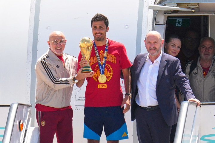 Rodri con la Copa del Mundo. 