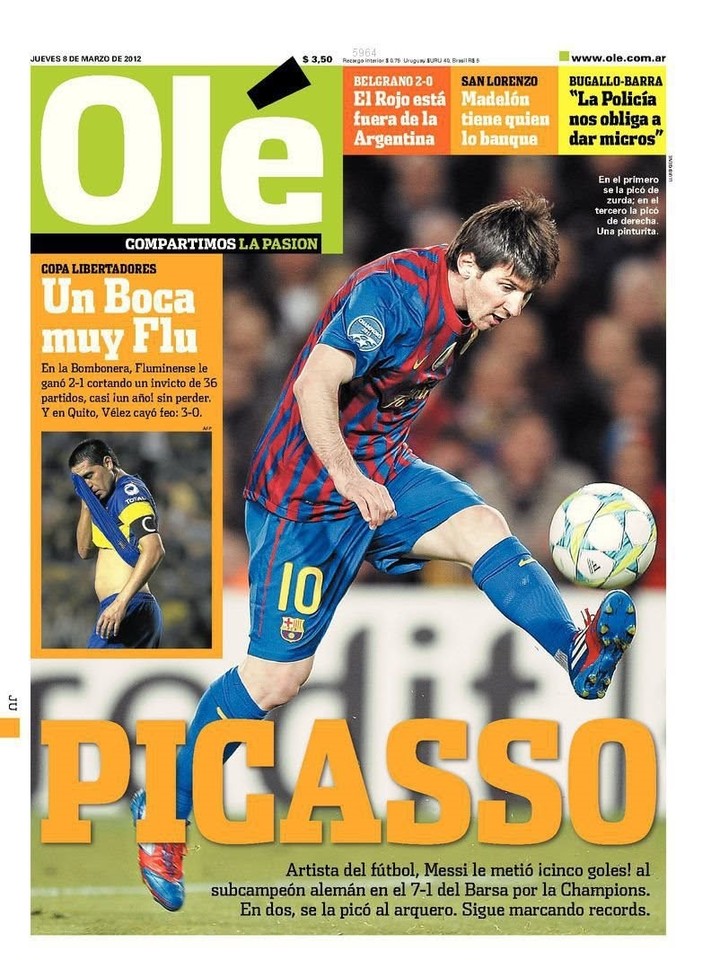 Para Olé, Messi ya era el Picasso del fútbol.