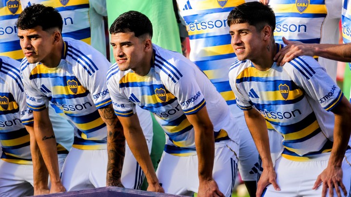 Flores, Gorosito y Aranda, los tres pibes de Boca Predio que vienen siendo claves en el 11 de Arruabarrena (Fotobaires).