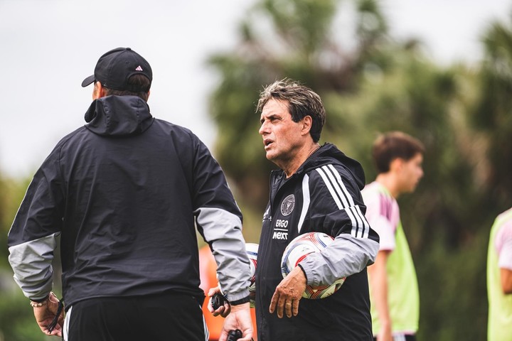 Guillermo Hoyos en una práctica del Inter Miami. Foto: Prensa Inter Miami