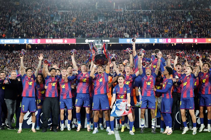 FC Barcelona, campeón de LaLiga ante el Real Madrid. (EFE/Andreu Dalmau)