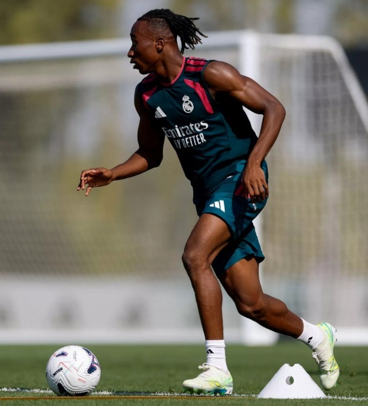 Diomande en los entrenamientos de pretemporada. (foto: Real Madrid)