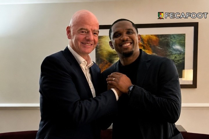 Eto'o reafirmó el apoyo de Camerún a Infantino.