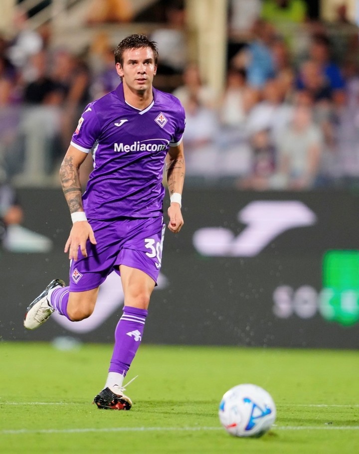 Mastantuono ya tuvo minutos oficiales en la Fiorentina por la Copa Italia.