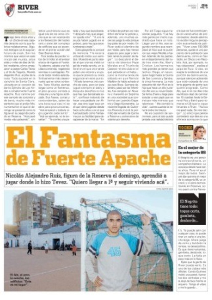 La entrevista del tío de Almada con Olé en el Fuerte Apache, en 2006, con Thiago Almada a su lado y una opinión de Buonanotte.