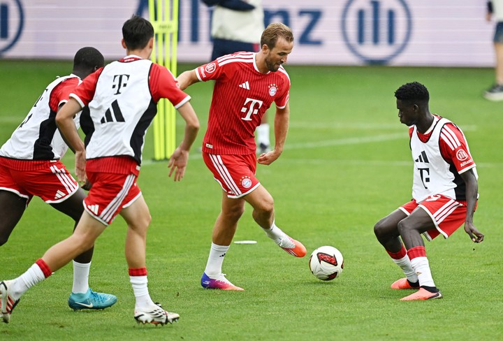 Kane, en un entrenamiento del Bayern Munich (Reuters).