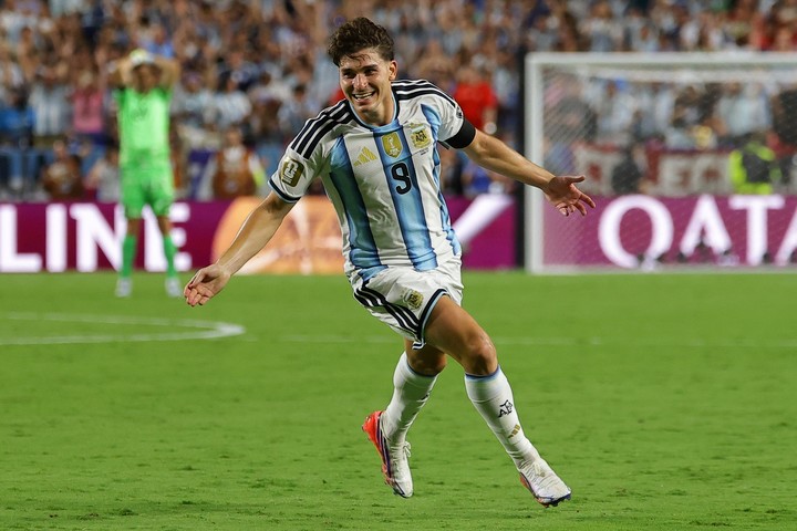 Julián Alvarez, delantero de la Selección.