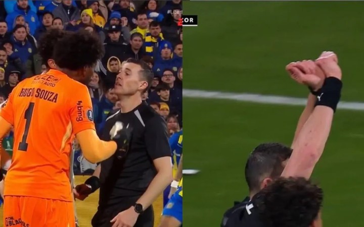 Señal de racismo en el partido de Rosario Central y Corinthians.