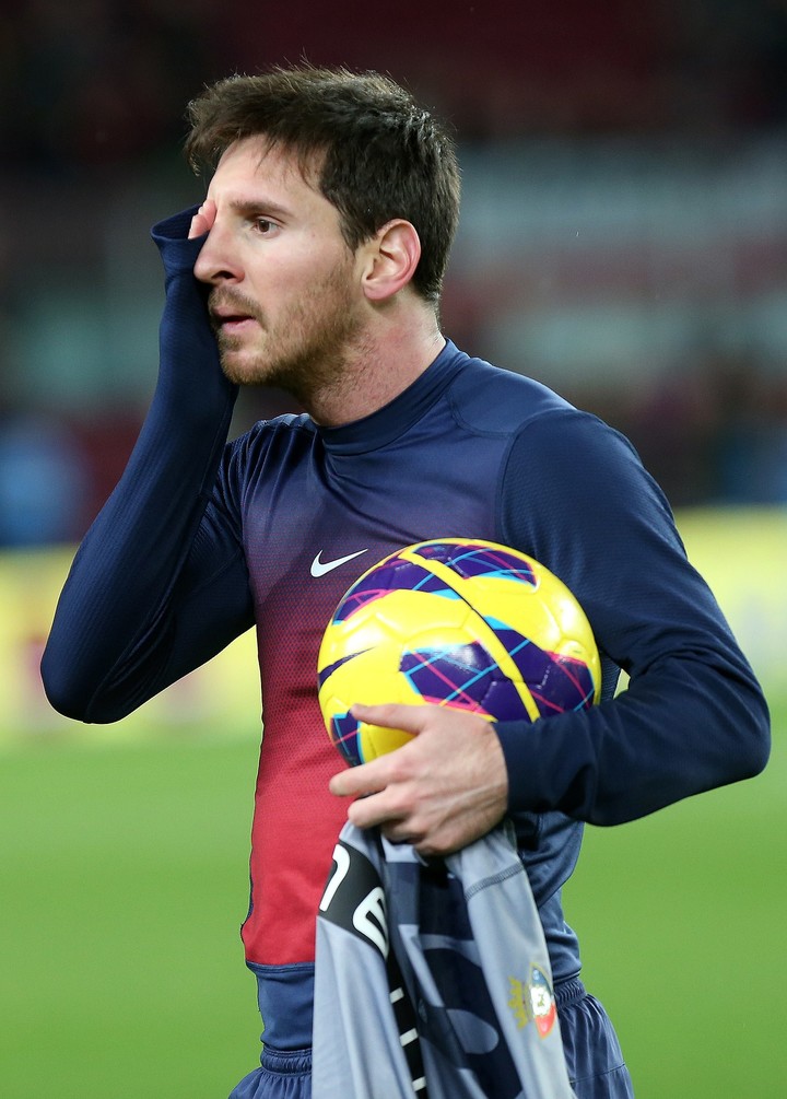 Leo con la pelota (AFP).
