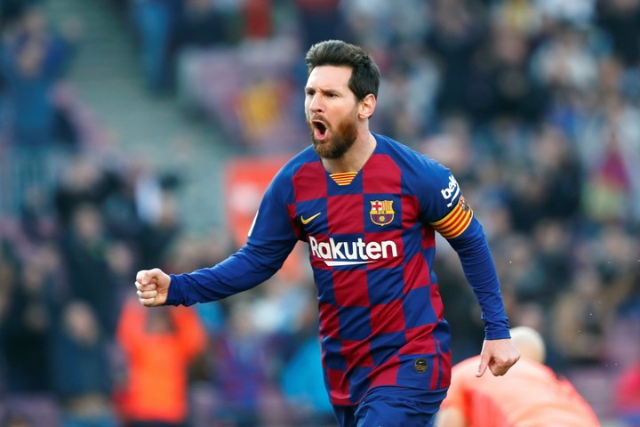 Messi y su festejo.
