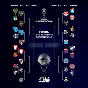 Con el Súper cada vez más cerca, así quedó la llave de la Copa Sudamericana 2026: días y horarios de los octavos de final