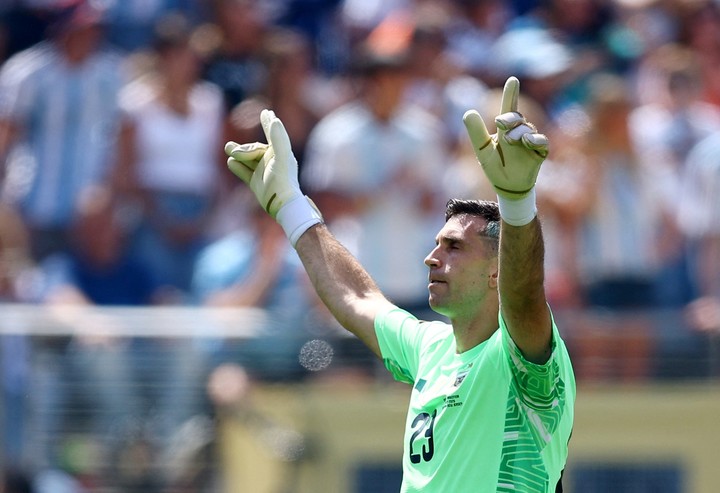 Dibu Martínez en el Mundial 2026. (REUTER)