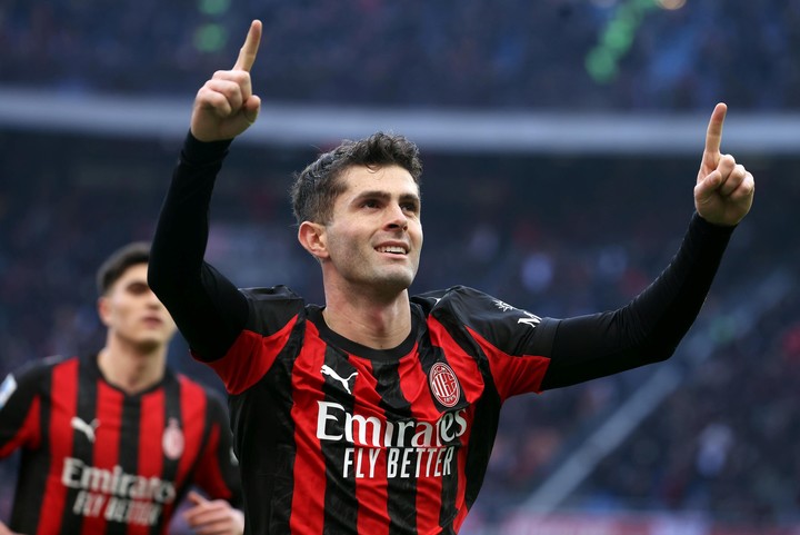 Pulisic, una de las figuras del Milan. (EFE/EPA/MATTEO BAZZI)