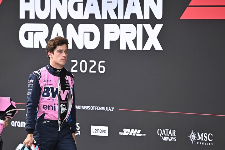 Franco Colapinto en Hungría. (AP)