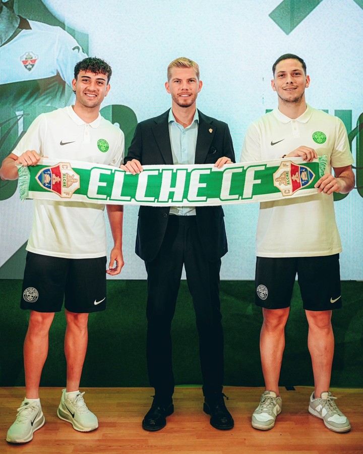 Facundo Buonanotte y Abiel Osorio. (Foto: Prensa Elche)