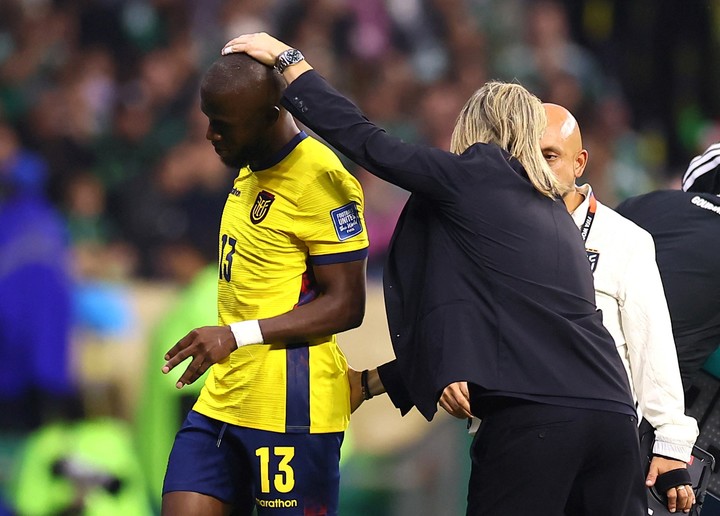 Enner Valencia en el Mundial. 