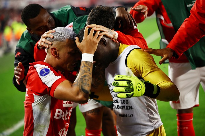 El festejo de Weimar Asprilla. (Reuters)