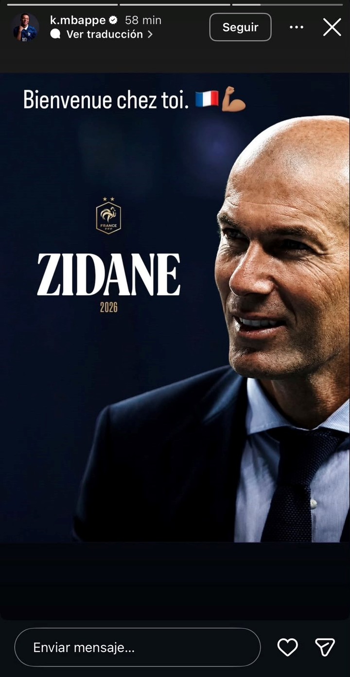El primer mensaje de Kylian Mbappé para Zinedine Zidane.
