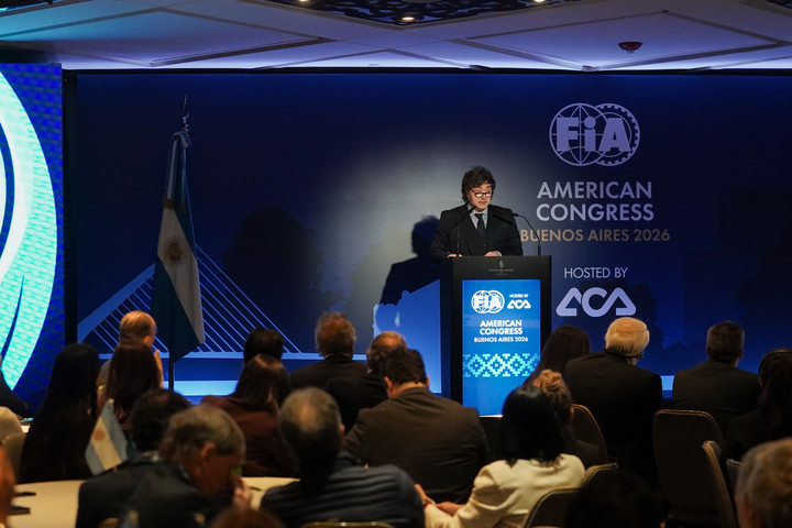 Javier Milei durante su discurso (MAxi Failla).