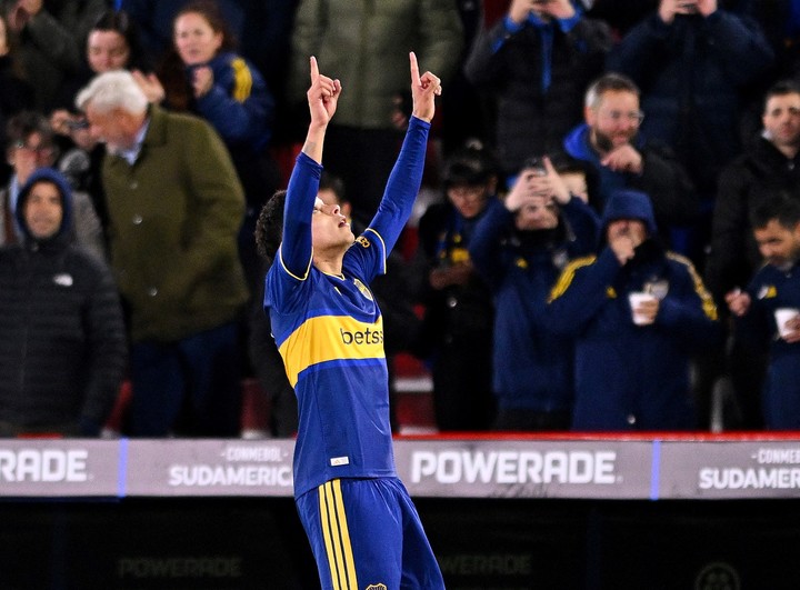 Flores fue una de las figuras en el triunfo de Boca (REUTERS/Rodrigo Valle).