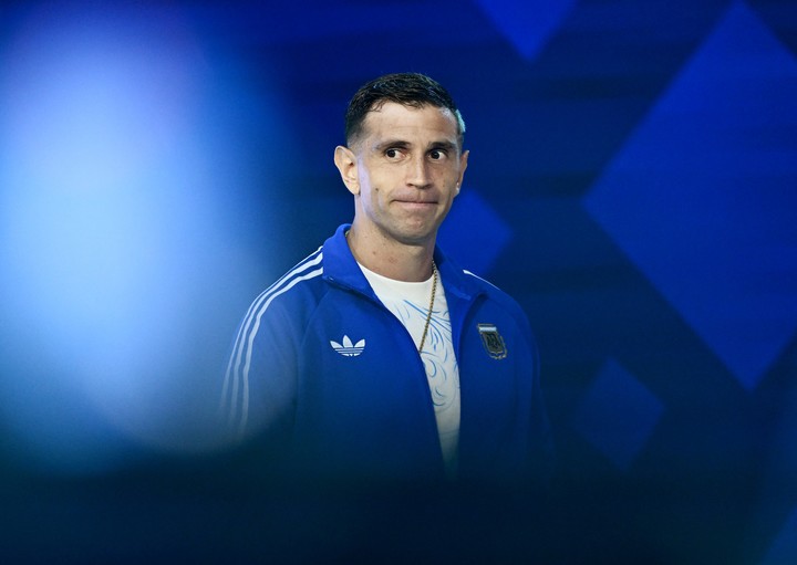 Dibu Martínez con Argentina. (REUTER)
