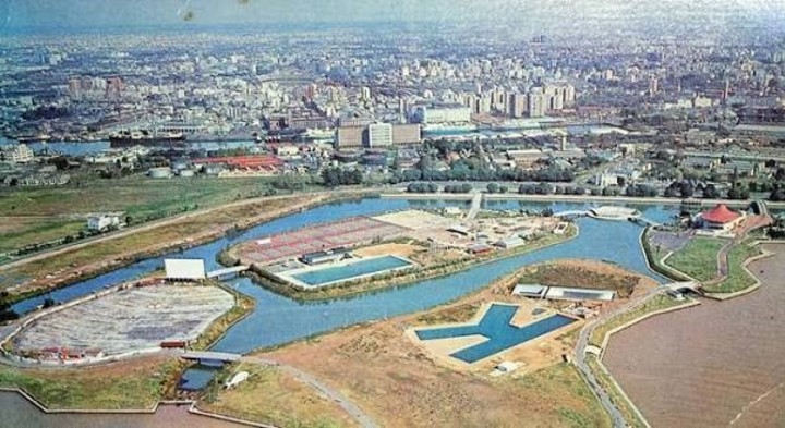La Ciudad Deportiva, en plena construcción.