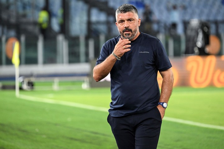 Gennaro Gattuso, DT de la Lazio. EFE/EPA/RICCARDO ANTIMIANI