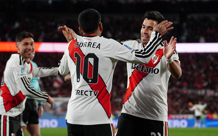 Correa fue clave en dos de los goles de River (foto Marcelo Carroll).