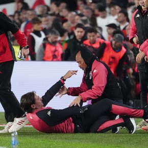 Terrible festejo de Diego Martínez al vencer a River y su invicto en el Monumental
