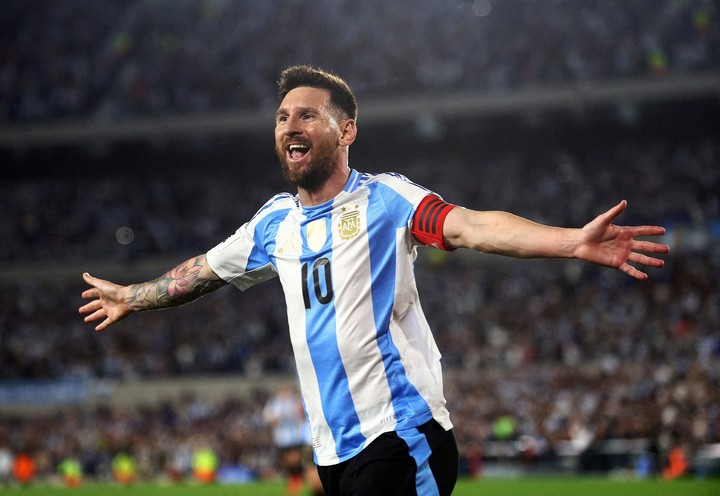 Messi en el Monumental. REUTERS/Matias Baglietto